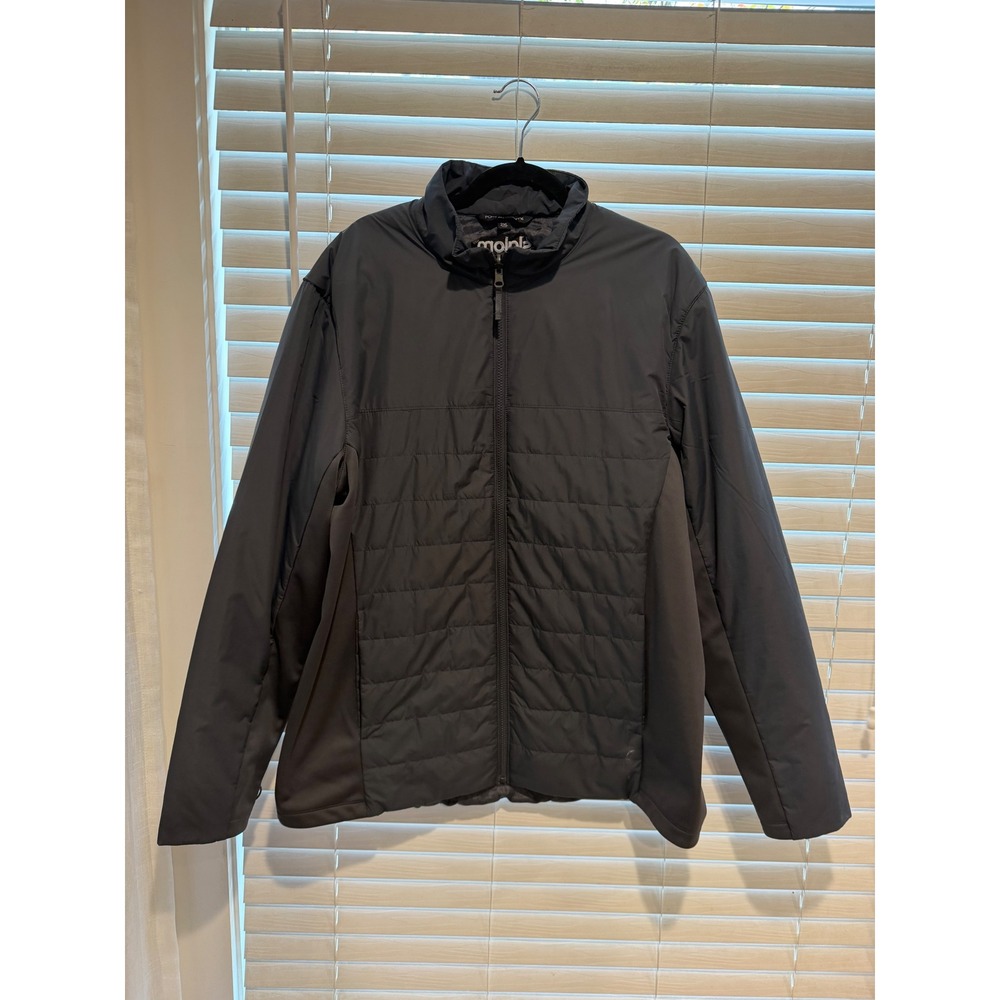 Port Authority Slalom Mens 2XL Gray Hybrid Quilted Full Zip Puffer Jacket J335‎
